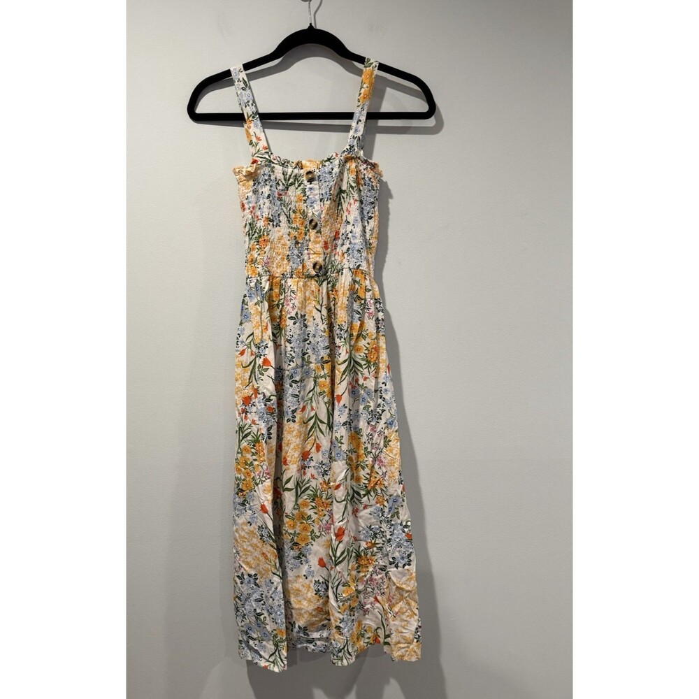 Liberty Love Midi Dress XS Coastal Floral Cottage Preppy Travel Euro Summer